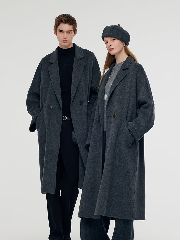 Wool Longline Unisex Overcoat GOELIA