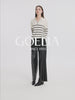 Wool Black And White Stripe Women Sweater