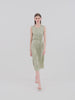 19 Momme Mulberry Silk Pleated Women Midi Dress With Belt