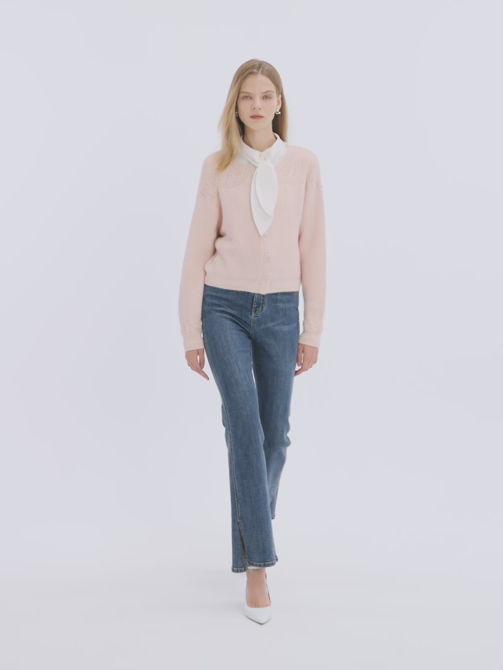 Pull en mélange de mohair pour femmes