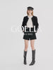 Wool Blend Tweed Sequins Women Crop Jacket