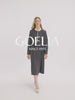 Wool Blend Crop Jacket And A-Line Skirt Two-Piece Set With Leather Belt