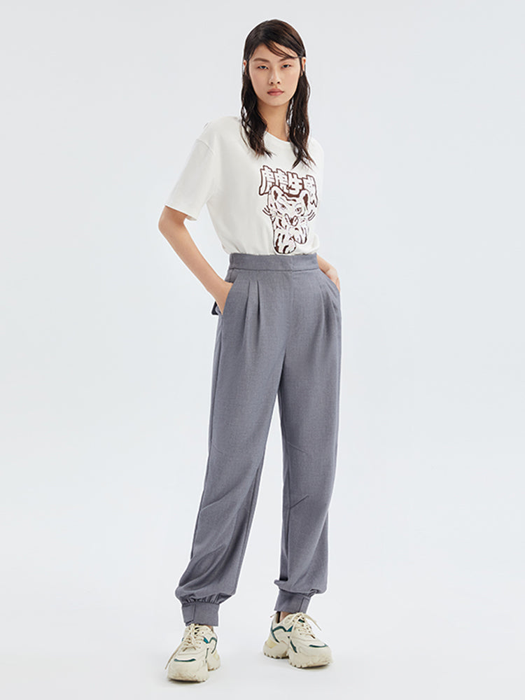 Plain Street Style Pants GOELIA