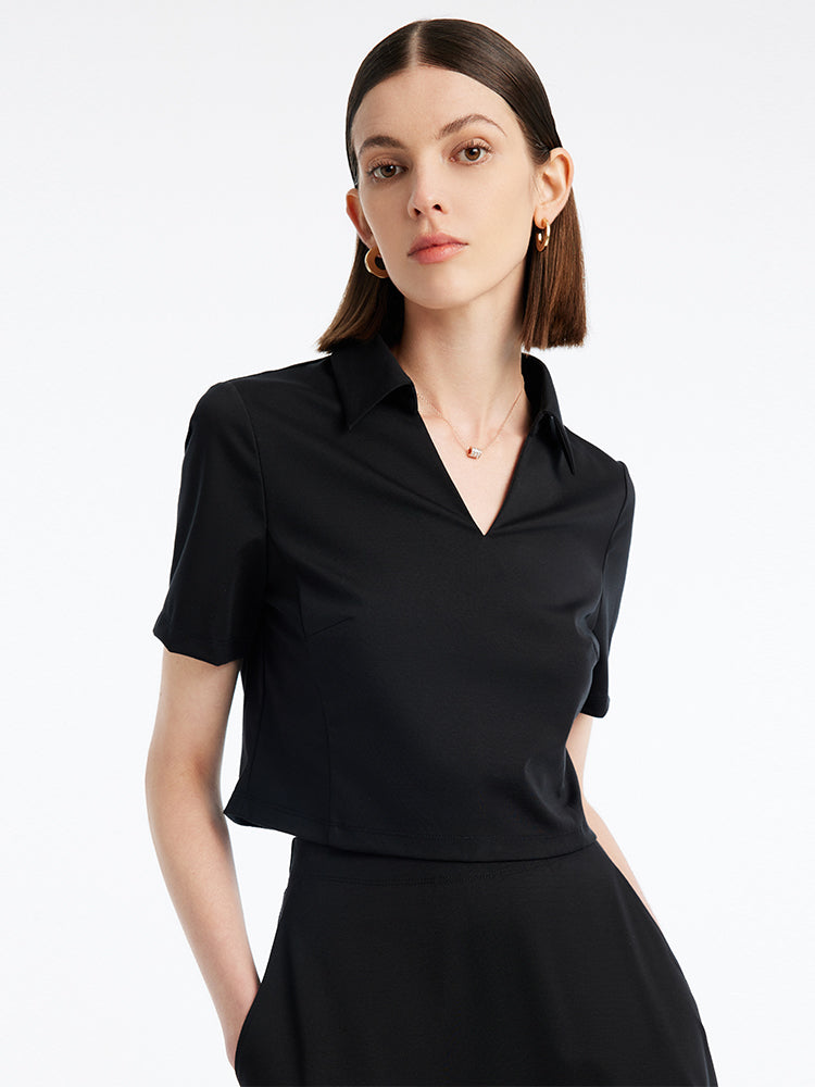 Black Knee-Length Two-Piece Suit GOELIA