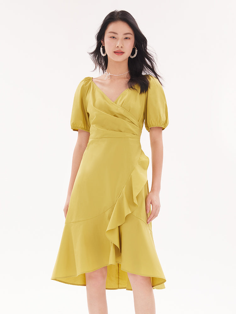 Ruffle Cotton Dress GOELIA