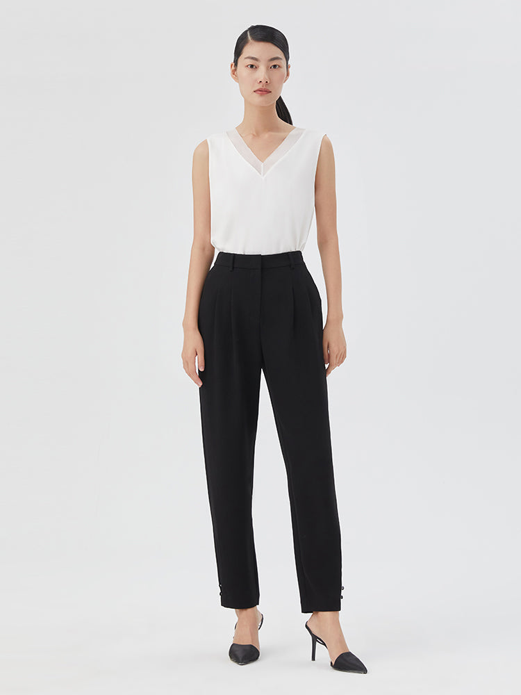 Tapered Acetate Trousers GOELIA