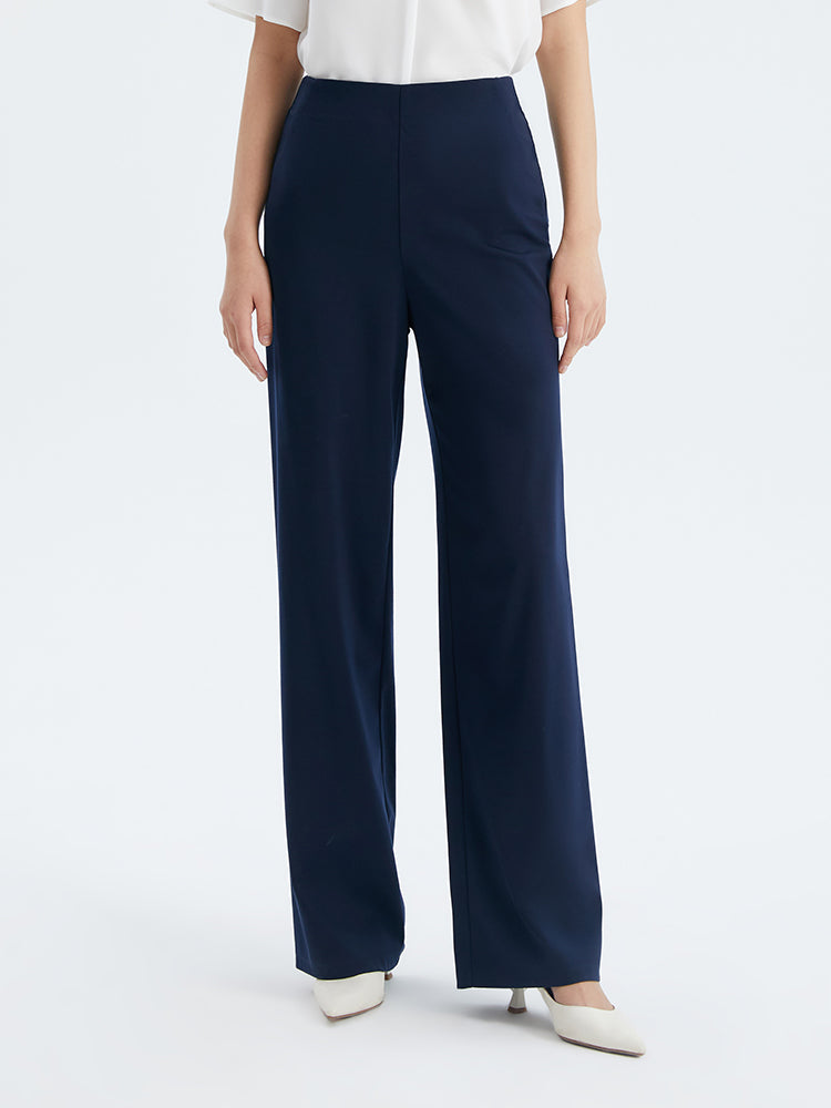 Without-side SeamsTencel Knit Trousers GOELIA