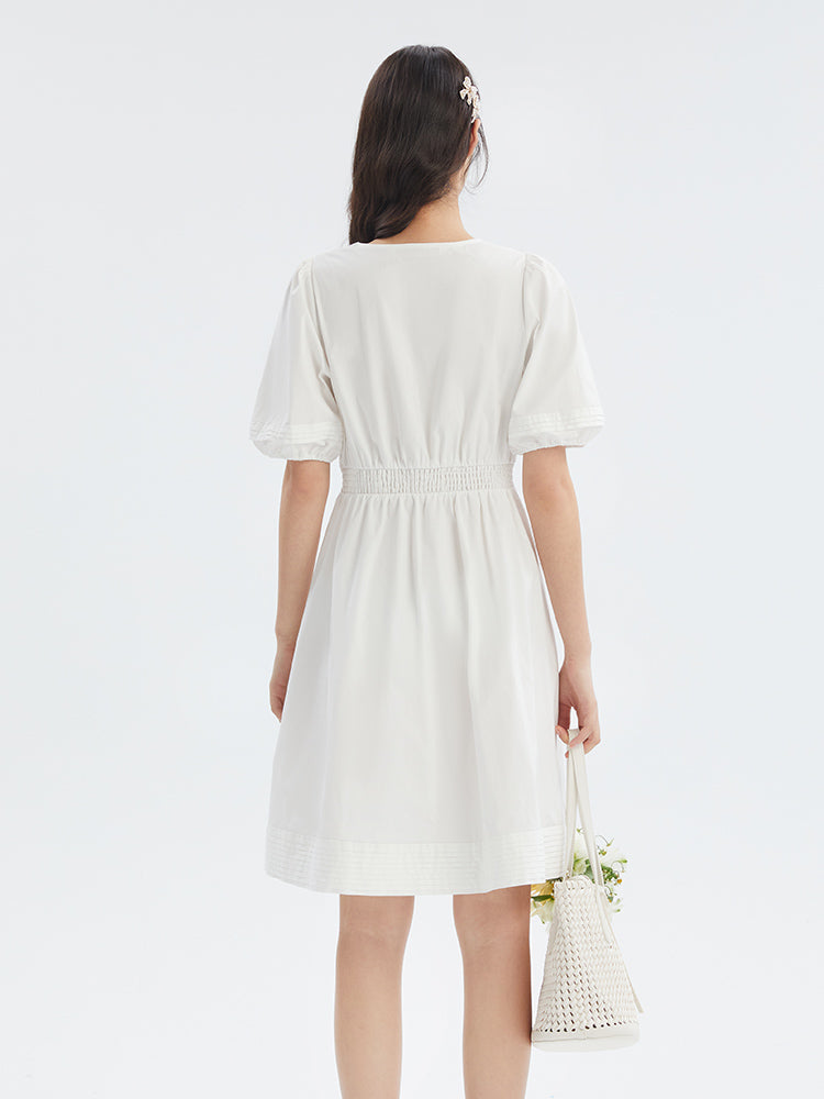 Gathered Waist Loose Hem Dress GOELIA