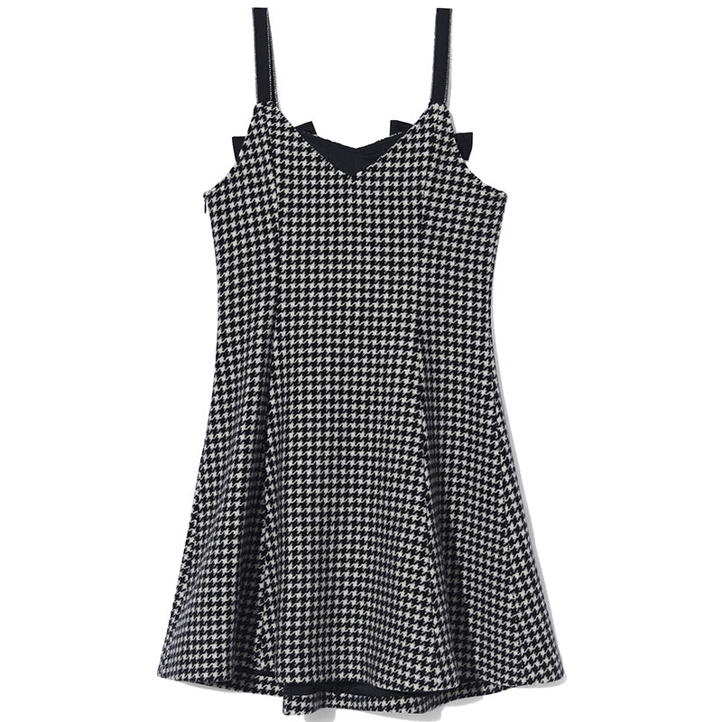 Houndstooth Coat Slip Dress GOELIA