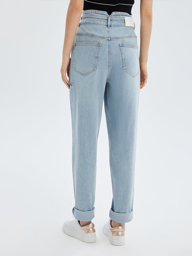 Acetate High-Waist Dad Jeans – GOELIA