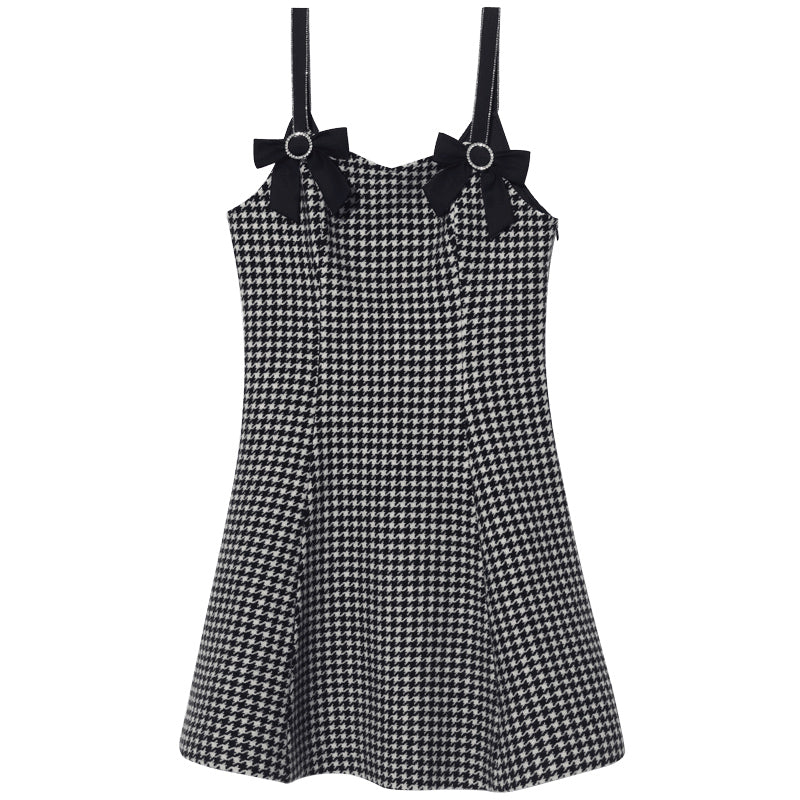 Houndstooth Coat Slip Dress GOELIA