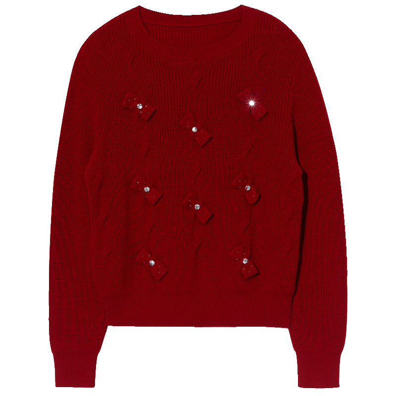 Chili Red Tencel & Wool Sweater GOELIA