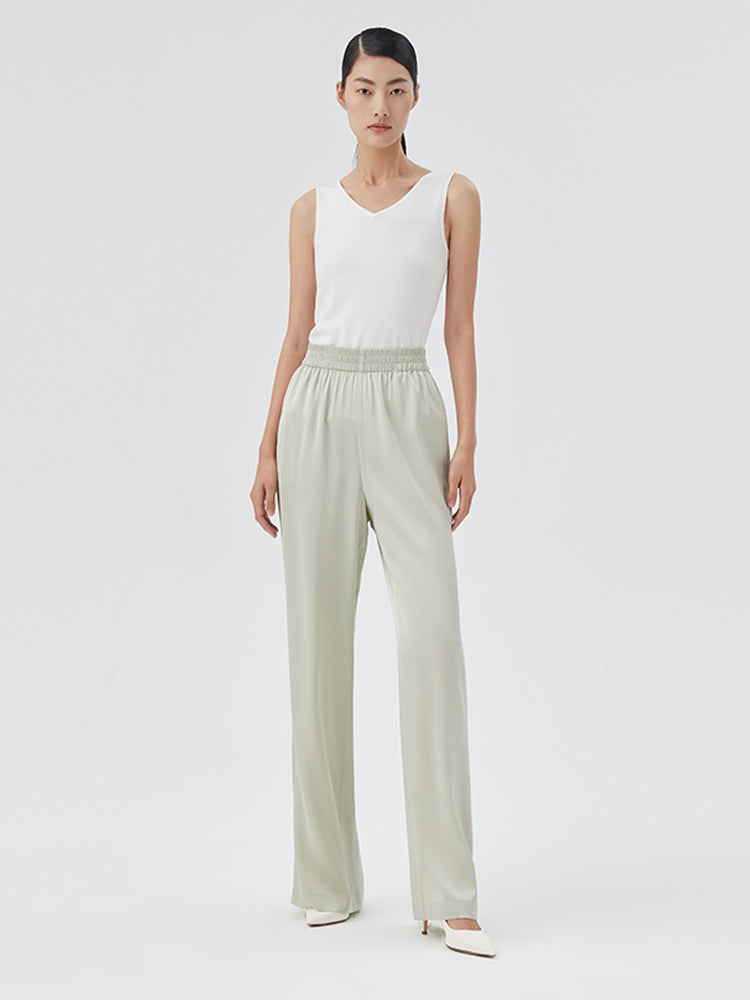 22 MM Silk Straight Pants GOELIA