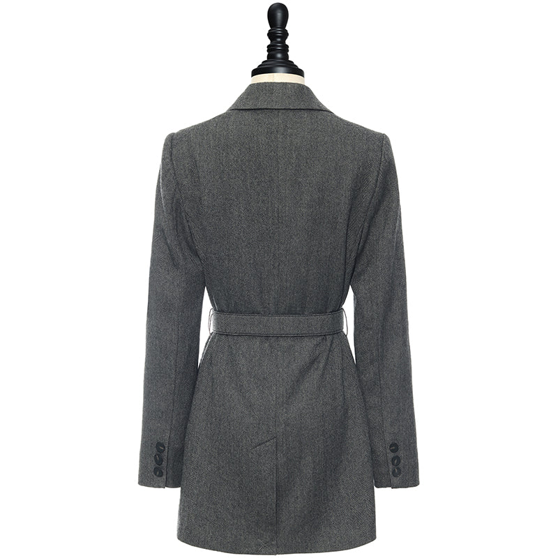 One Button Slim Washable Woolen Blazer GOELIA