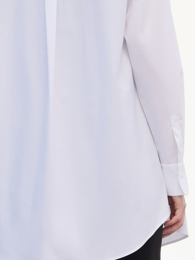 White Oversized Cotton Shirt GOELIA