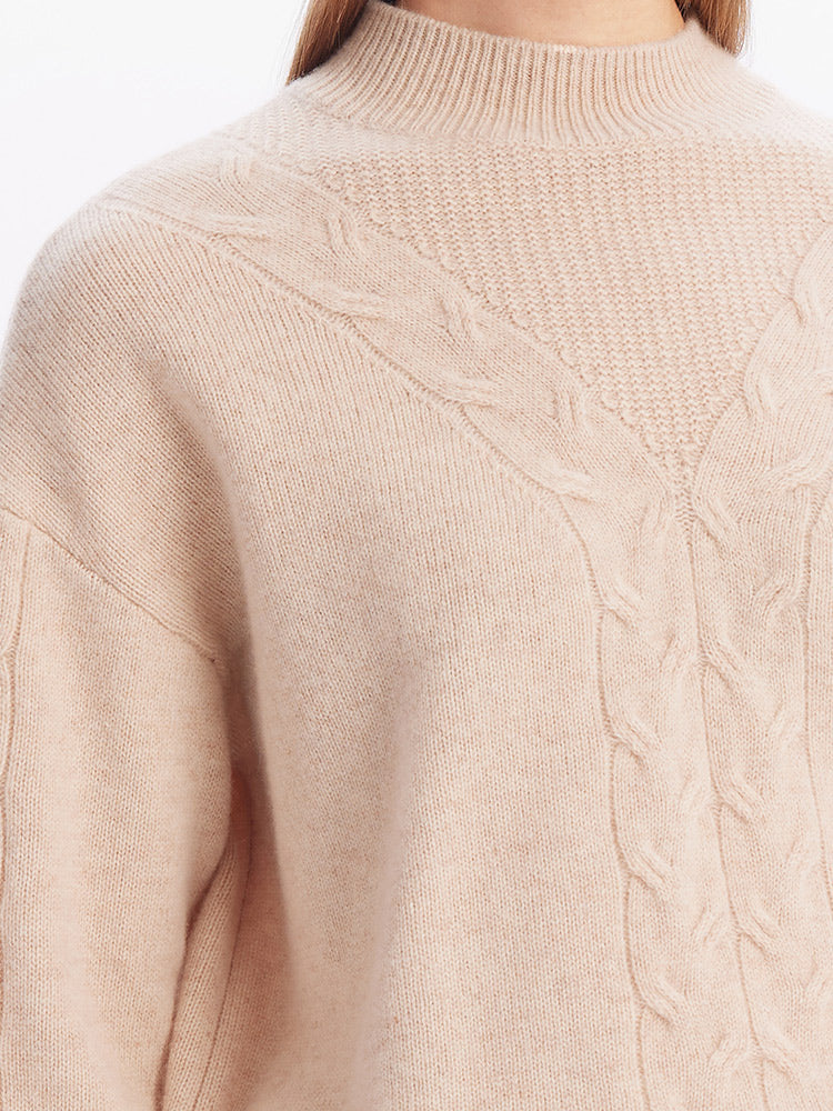 Beige Woolen Sweater GOELIA