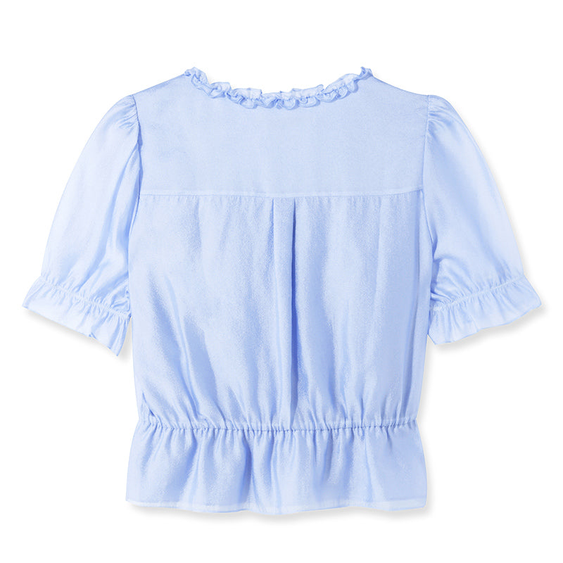 Retro Cute Ruffle Shirt GOELIA